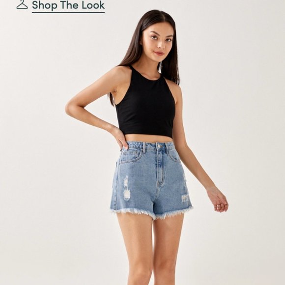 NEW with tags Love, Bonito Devynn Padded Crop Tank Top Black M - Picture 1 of 5